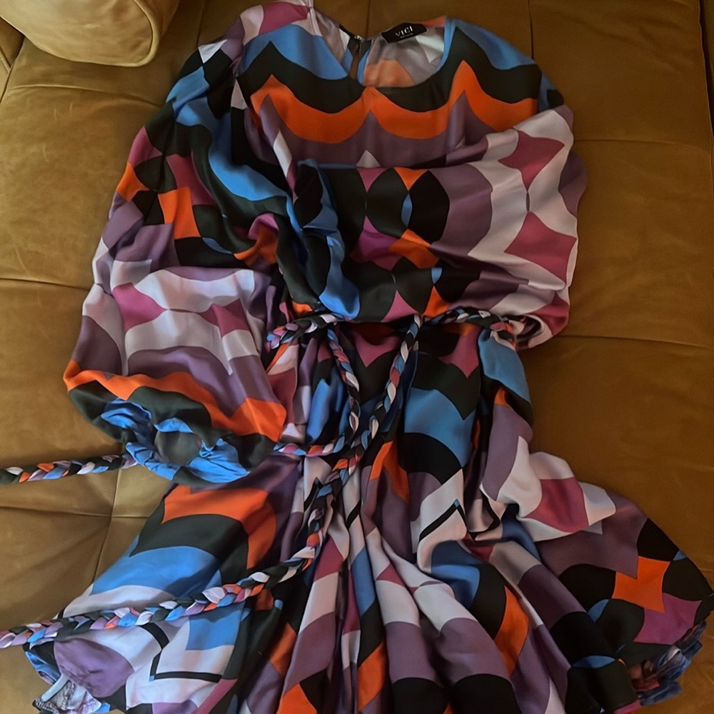 Cute & colorful flouncy mini dress